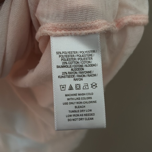 We The Free Cloud 9 Light Pink Short Sleeve Tee Free People XS Oversized - Picture 4 of 5